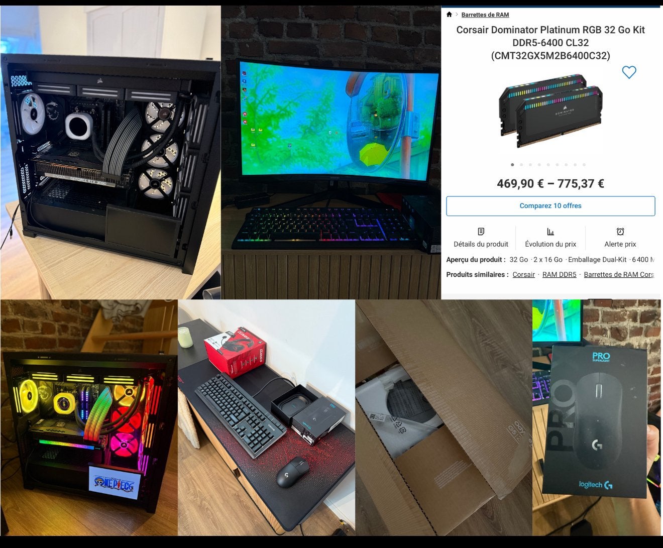 PC gamer Ryzen 7 7800X3D + RTX 3080 + SETUP COMPLET 2 ECRAN, Informatique & Logiciels, 32 GB, Avec carte vidéo, 4 Ghz ou plus