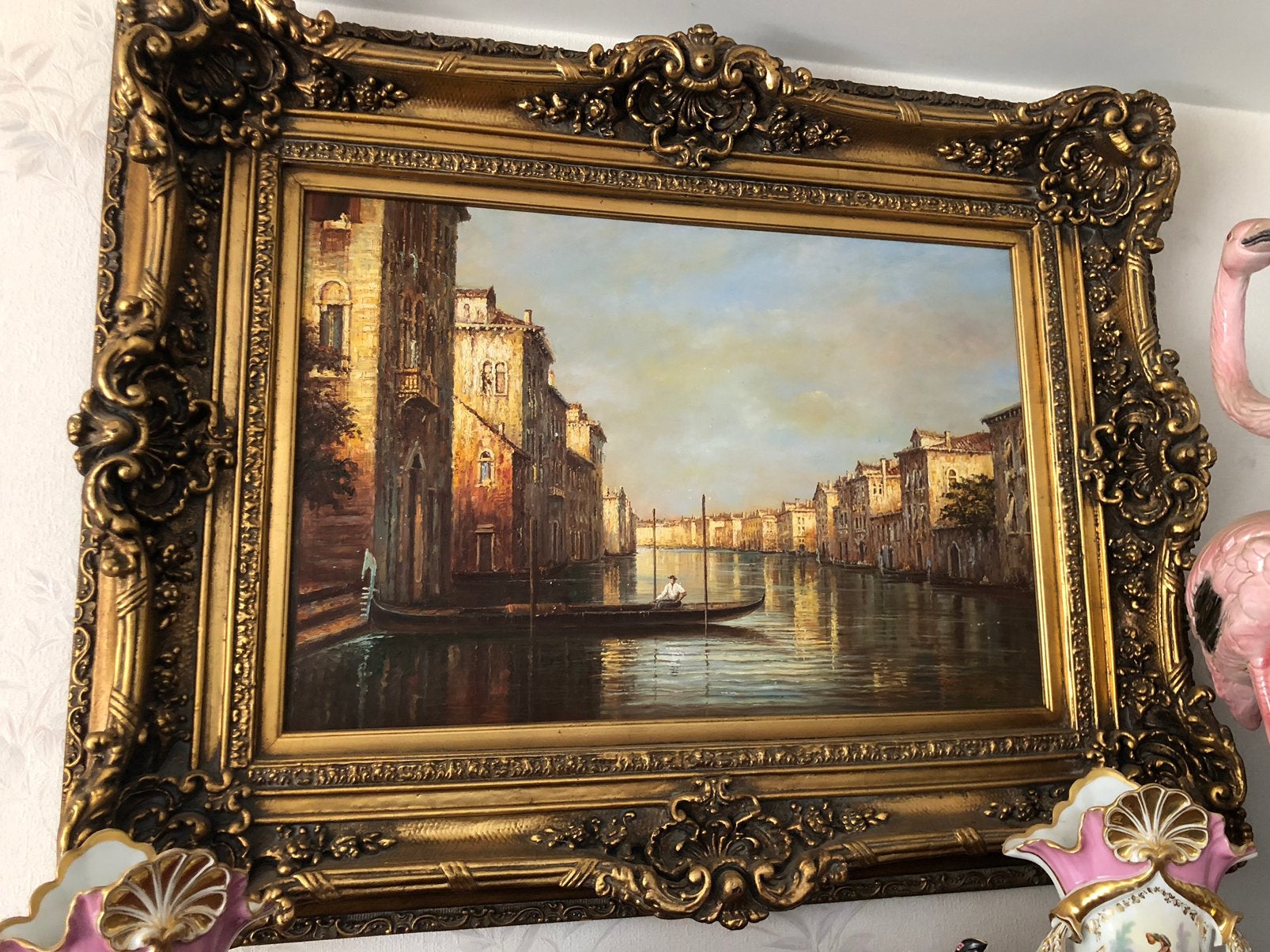Venetie, Ophalen, Maritiem / water, Doek, Gesigneerd