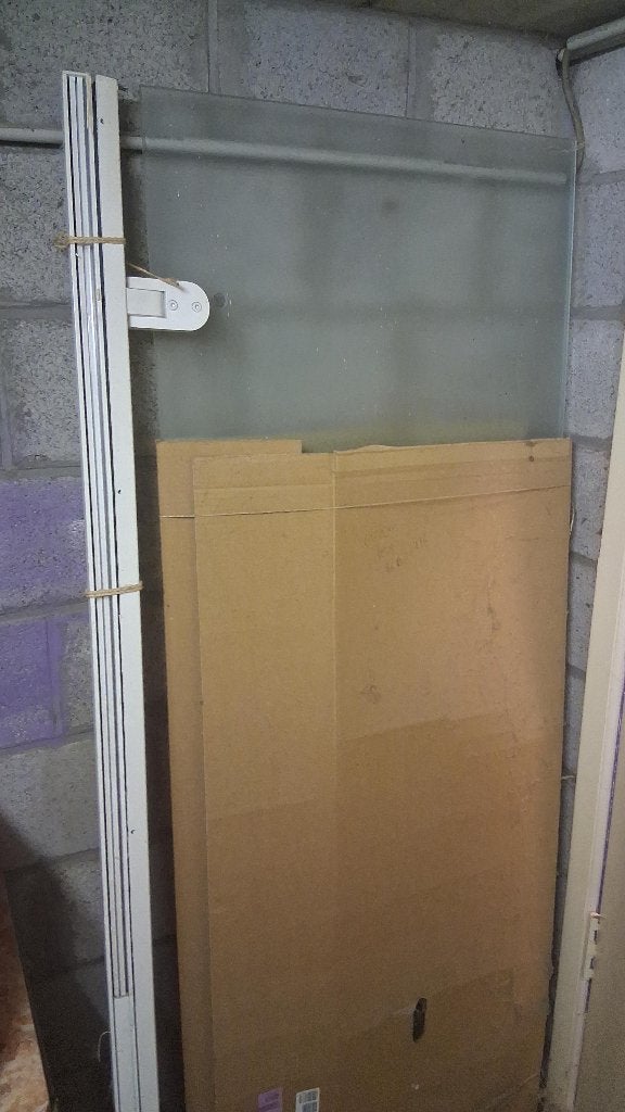 Glazen douchedeur, Ophalen, Gebruikt
