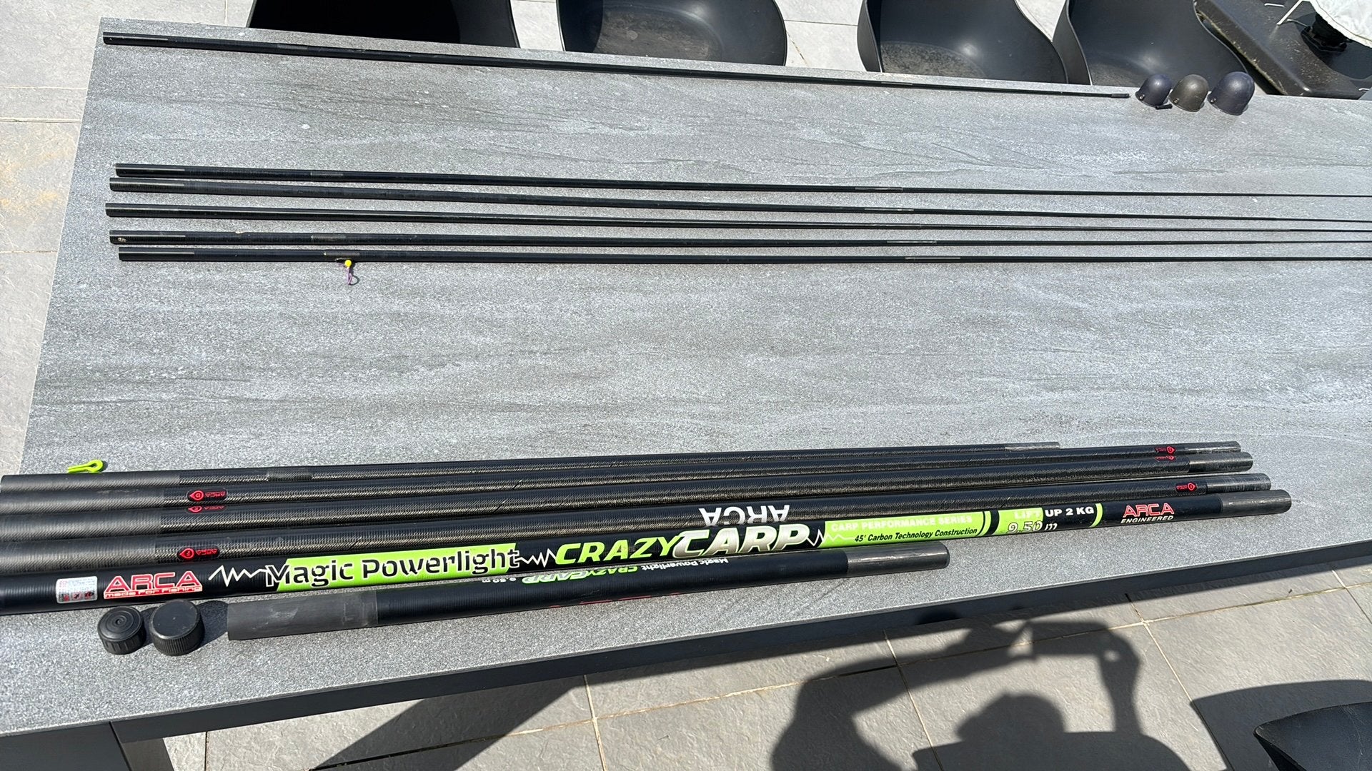 Magic powerlight crazy carp 9,50, Ophalen, Gebruikt, Vaste hengel