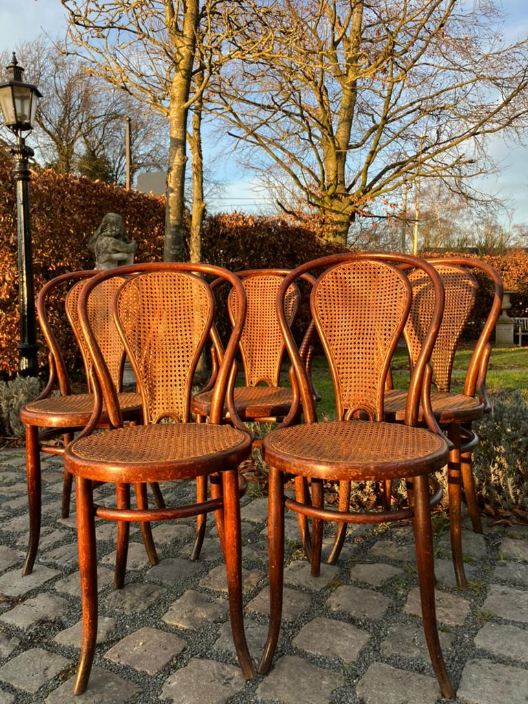 authentieke Thonet stoelen uit 1920 ontwerp Josef Hoffmann, Ophalen, Zo goed als nieuw