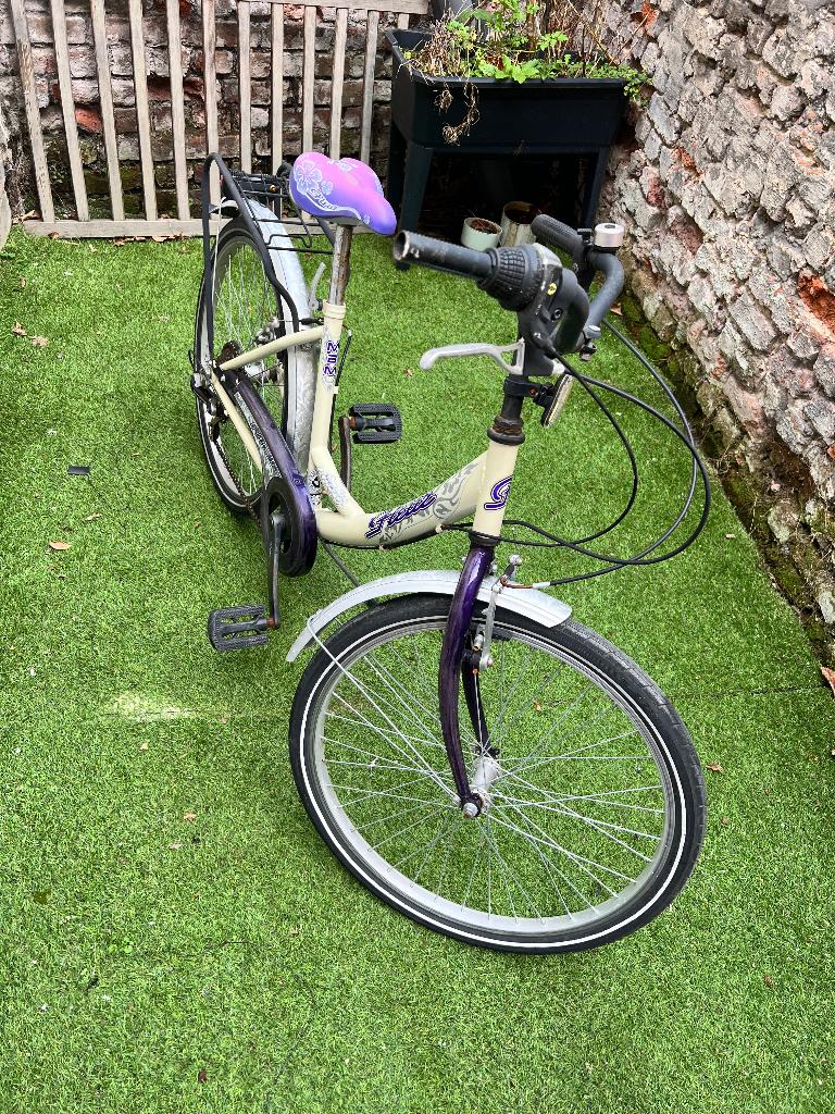 Meisjesfiets vanaf 9jaar (22 inch), Fietsen en Brommers, Fietsen | Meisjes, Ophalen, 22 inch, Gebruikt, Velgrem