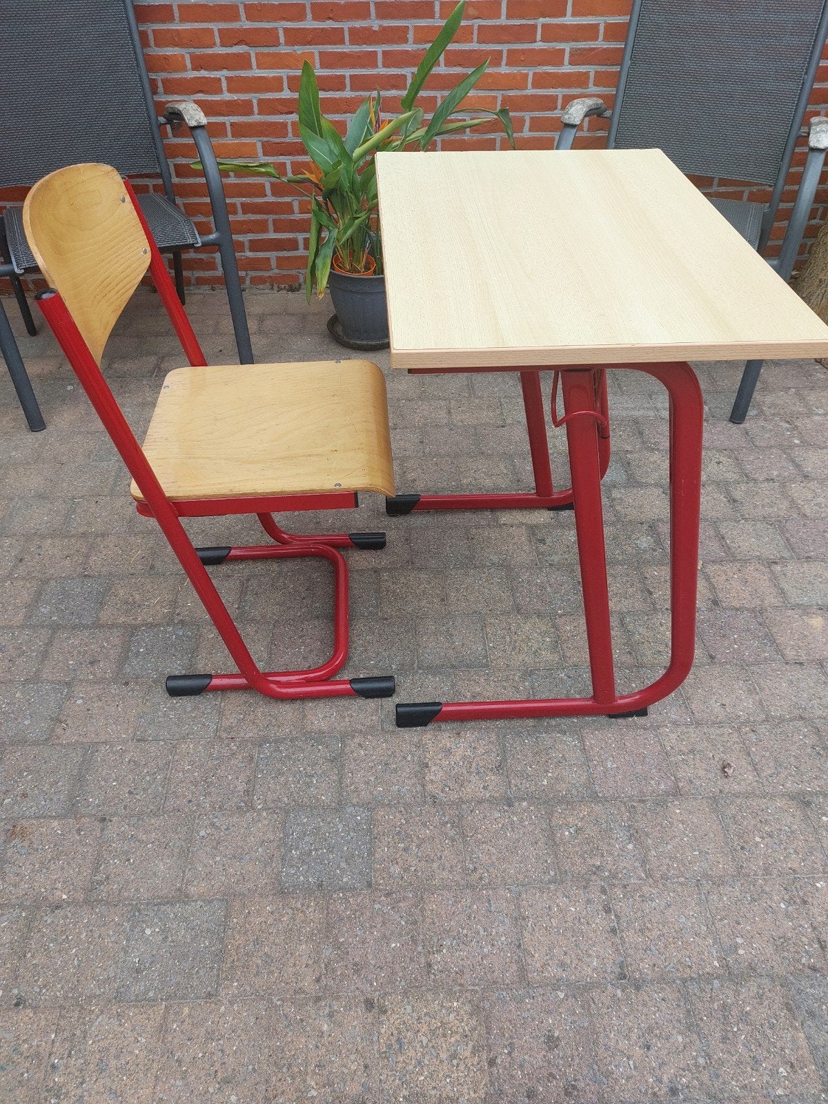 vintage schooltafel en stoel, Ophalen