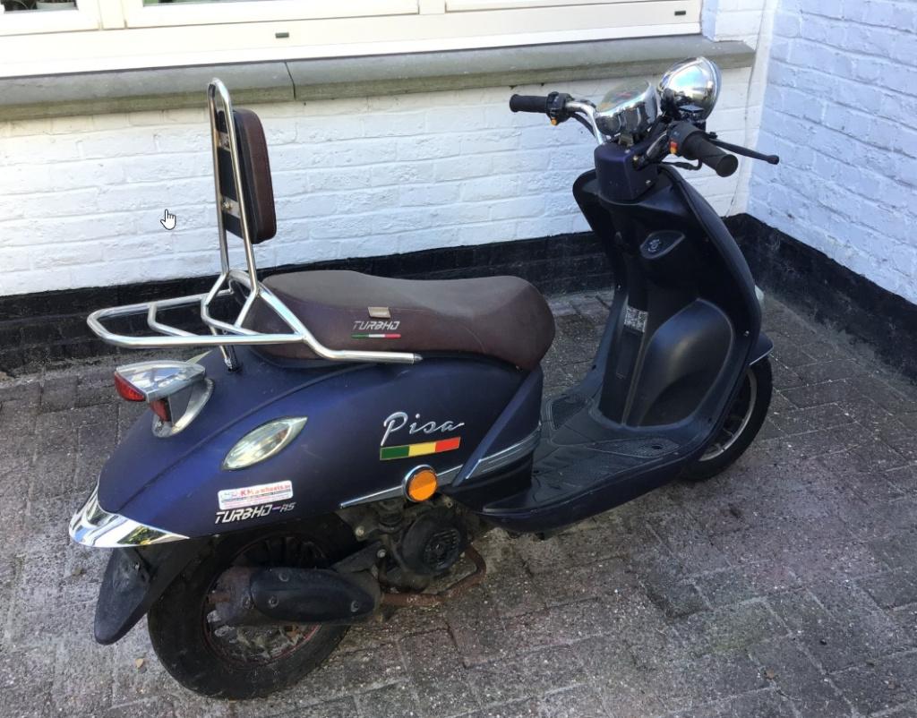 Turbho RS50 Pisa 50 cc 4 takt klasse B scooter PROJECT, Ophalen, Gebruikt, Turbho, 49 cc