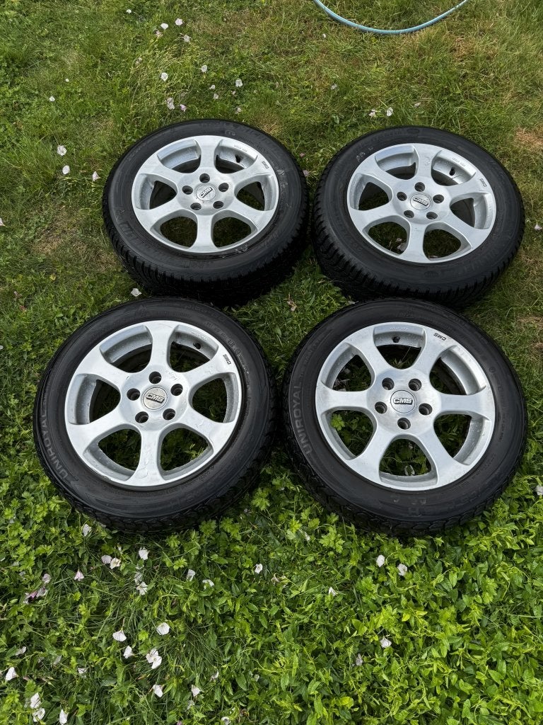 4 jantes alu CMS 16" + pneus hiver, Autos : Pièces & Accessoires, Pneus & Jantes, Pneus hiver, 16 pouces, 205 mm, Pneu(s)