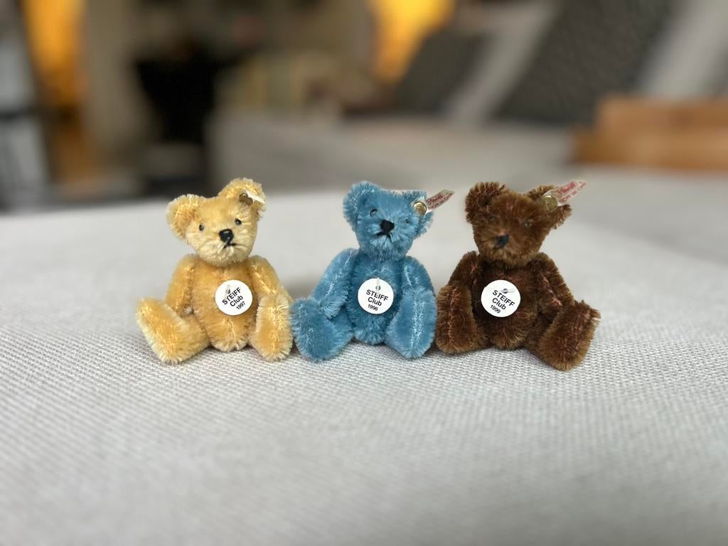Set 3 SteiffClub beren knop (1997-1999) – perfecte staat, Antiek en Kunst, Ophalen