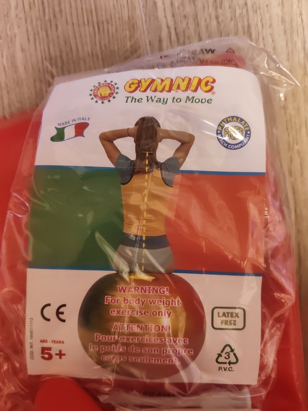 zitbal Gymnic, 55 cm, Ophalen of Verzenden, Nieuw, Fitnessbal