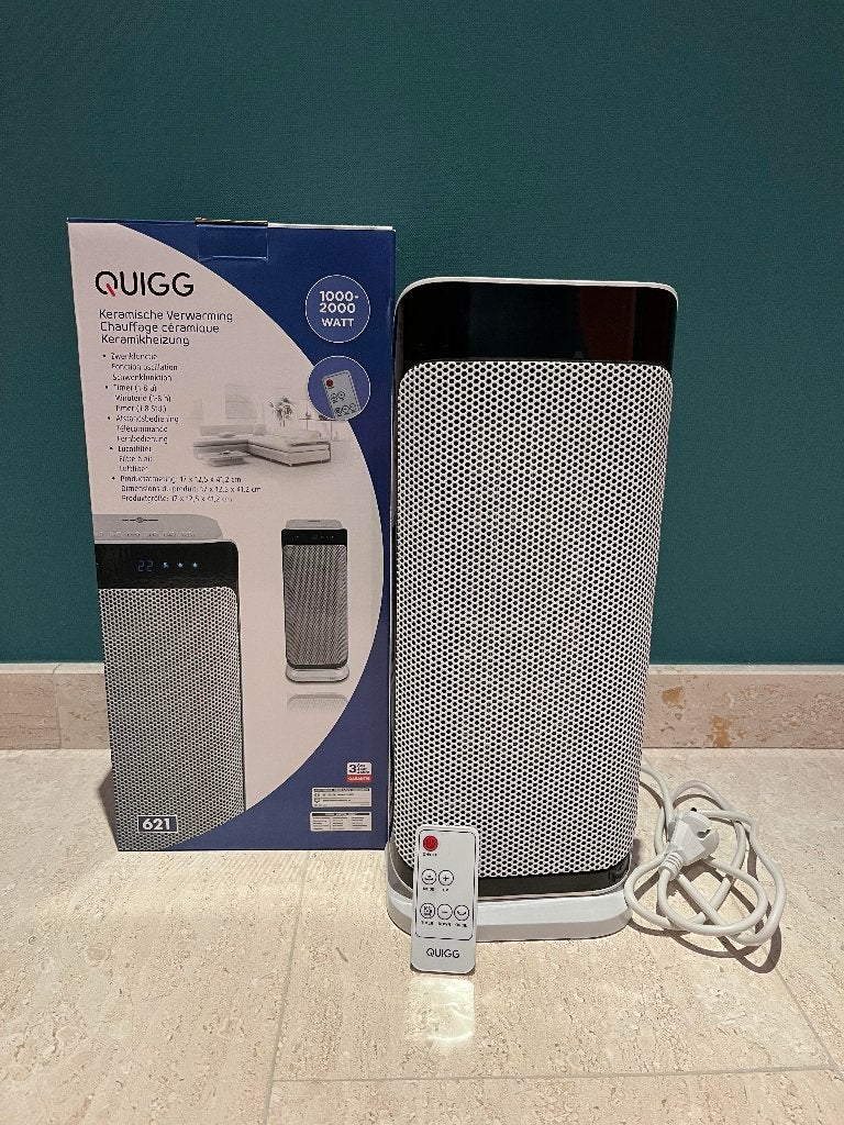 QUIGG Keramische Verwarming 2000W als nieuw, Doe-het-zelf en Bouw, Ophalen of Verzenden, Nieuw, 800 watt of meer, Radiator
