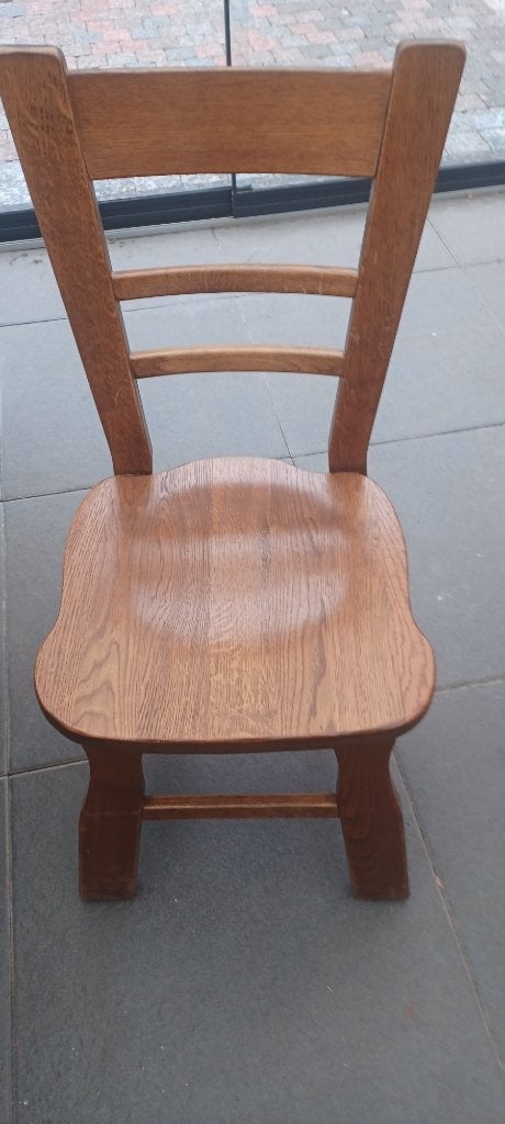 6 zware eiken stoelen, Brun, Enlèvement, Bois, Cinq, Six Chaises ou plus