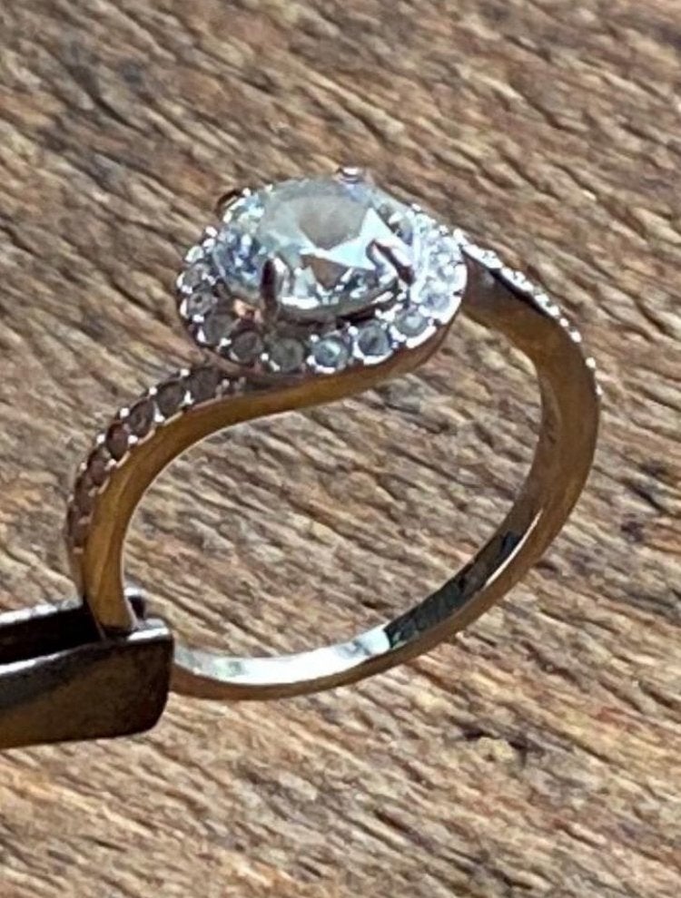 Dames ring Swarovski maar 50 Nieuwstaat, Handtassen en Accessoires, Ringen, Ophalen of Verzenden, Zo goed als nieuw, Dame