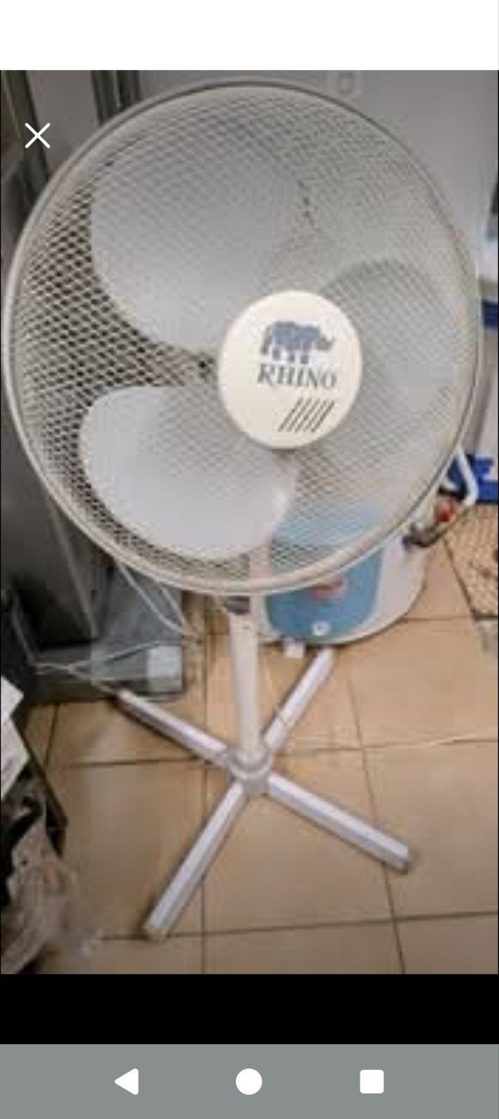Rhino R semi-professionele staande ventilator met 4 snelhede, Ophalen