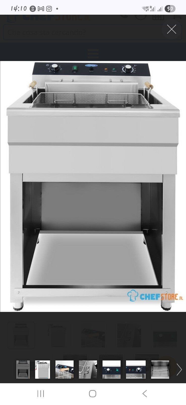 Friteuse 40 L, 380 V, 3+1 sans neutre, Articles professionnels, Neuf, sans emballage