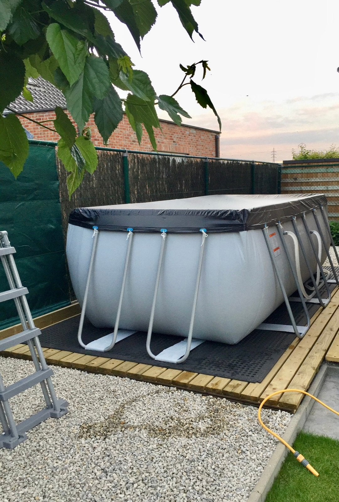 Zwembad 412x201x122, Tuin en Terras, 200 tot 300 cm, Zo goed als nieuw, Ovaal, Ophalen