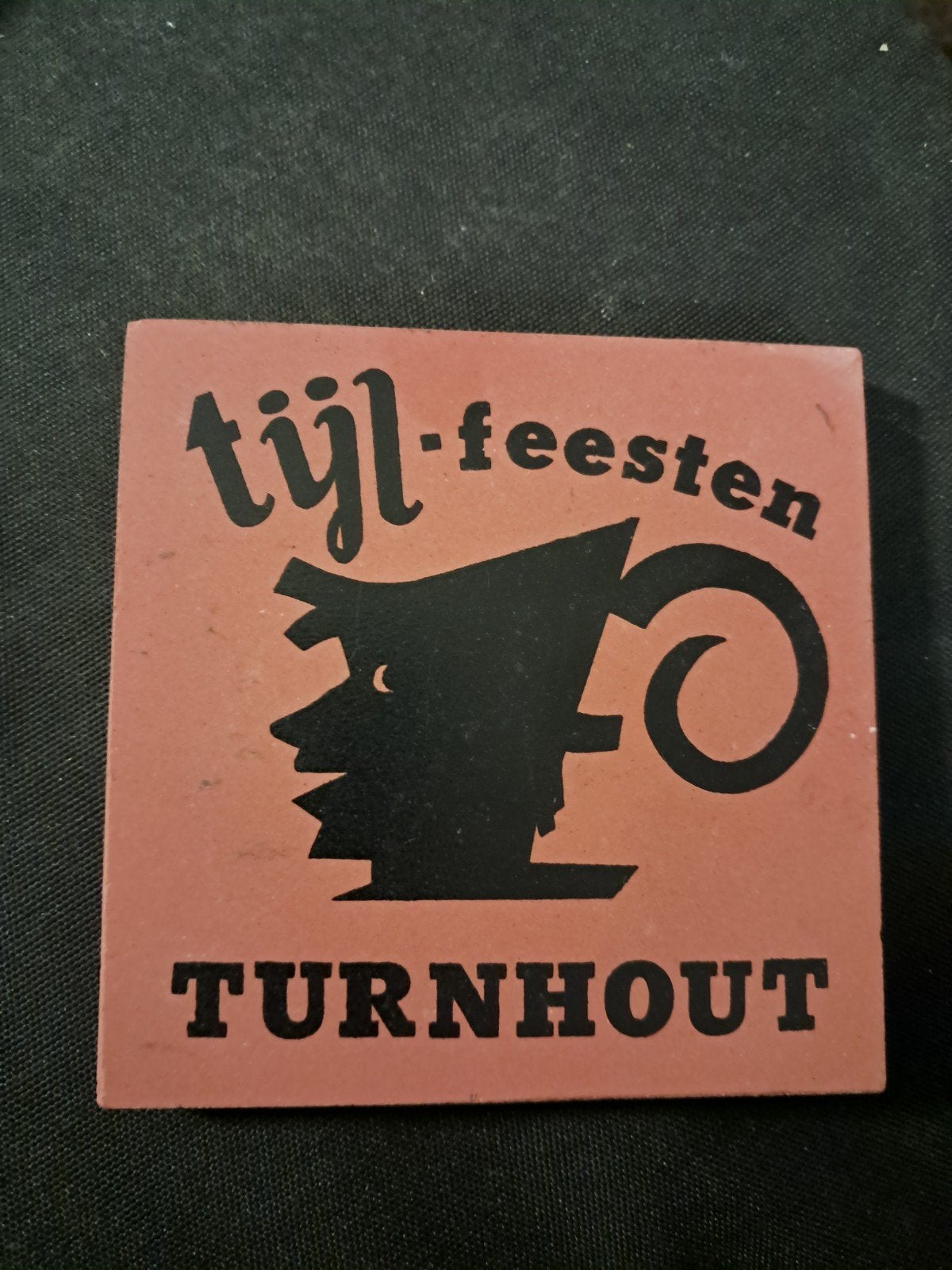 tijl- feeesten Turnhout vintage tegel, Ophalen of Verzenden
