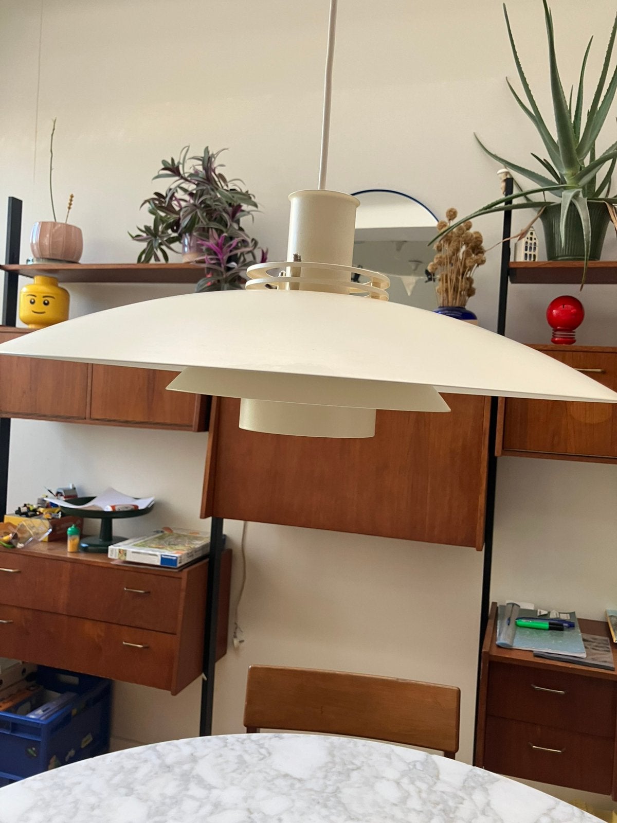 Deense hanglamp vintage Lyfa, Ophalen, Scandinavisch, E27 (groot), Zo goed als nieuw