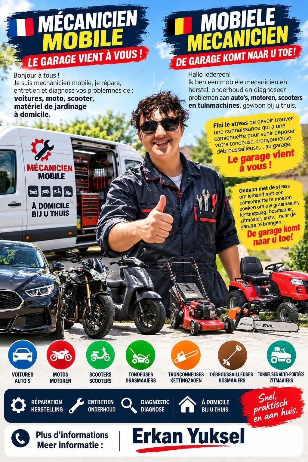 Mecanicien mobile belgique, Ophalen of Verzenden
