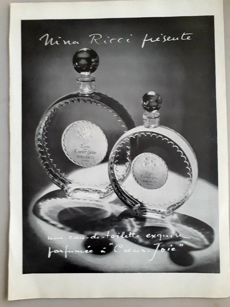 PUBLICITÉ PARFUM 2xFEUILLE COMPL. NINA RICI & VENDOME CARON, Collections, Photos & Gravures, Enlèvement ou Envoi, Gravure, Utilisé