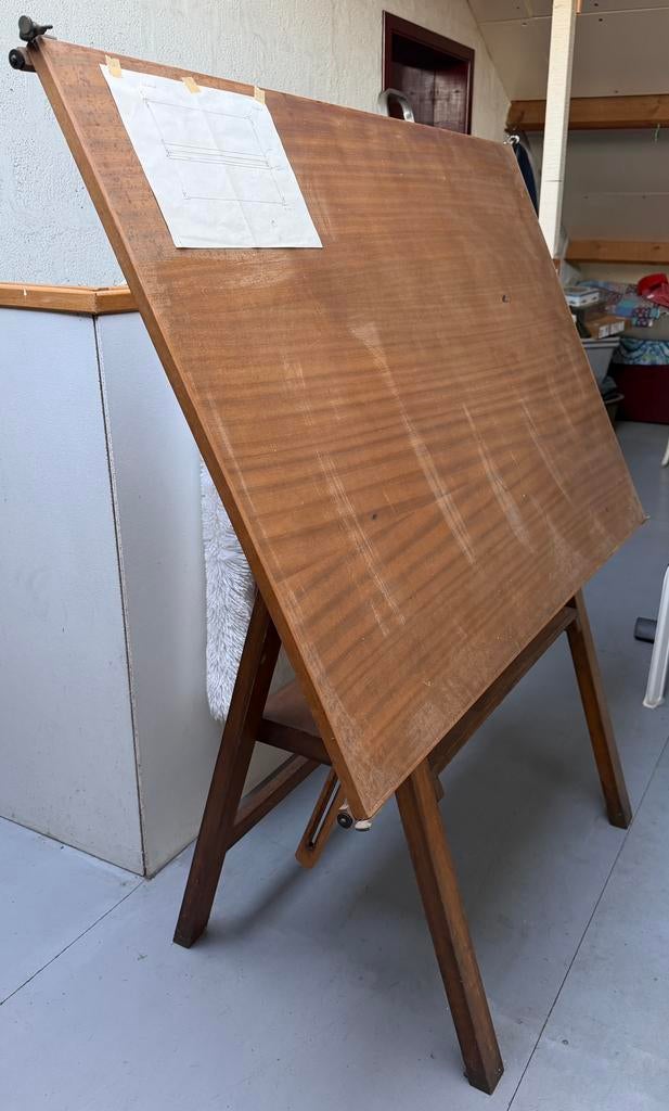 Tekentafel hout mooie staat, Ophalen, Gebruikt, 130 tot 150 cm