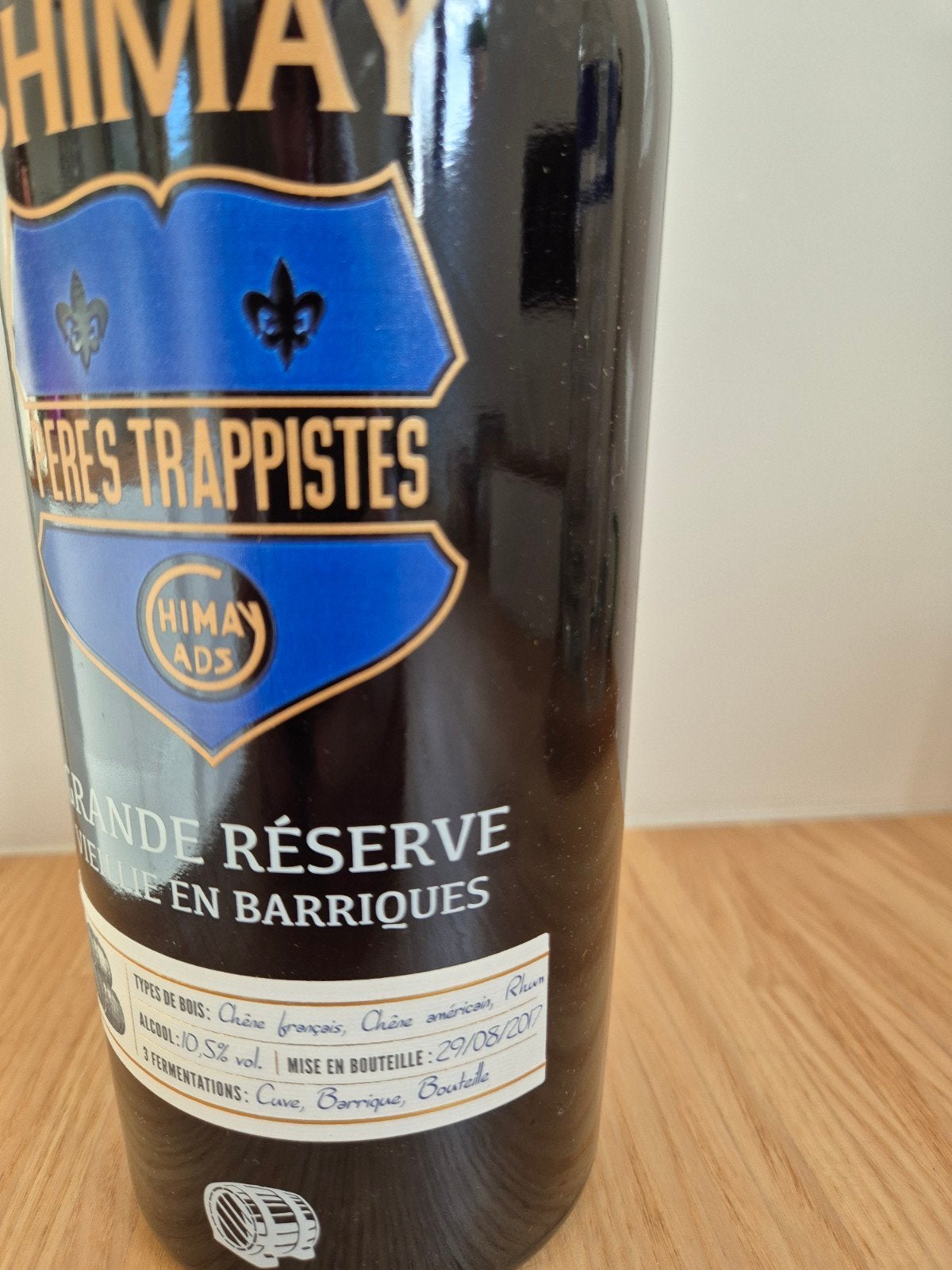 Chimay grande réserve (gerijpt op vaten) jaartal 2017 (rum), Collections, Enlèvement ou Envoi