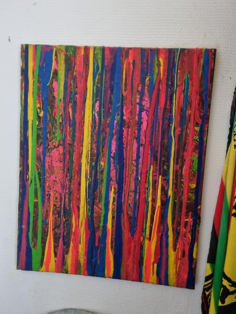 Kleurrijk Schilderij, Antiek en Kunst, Ophalen