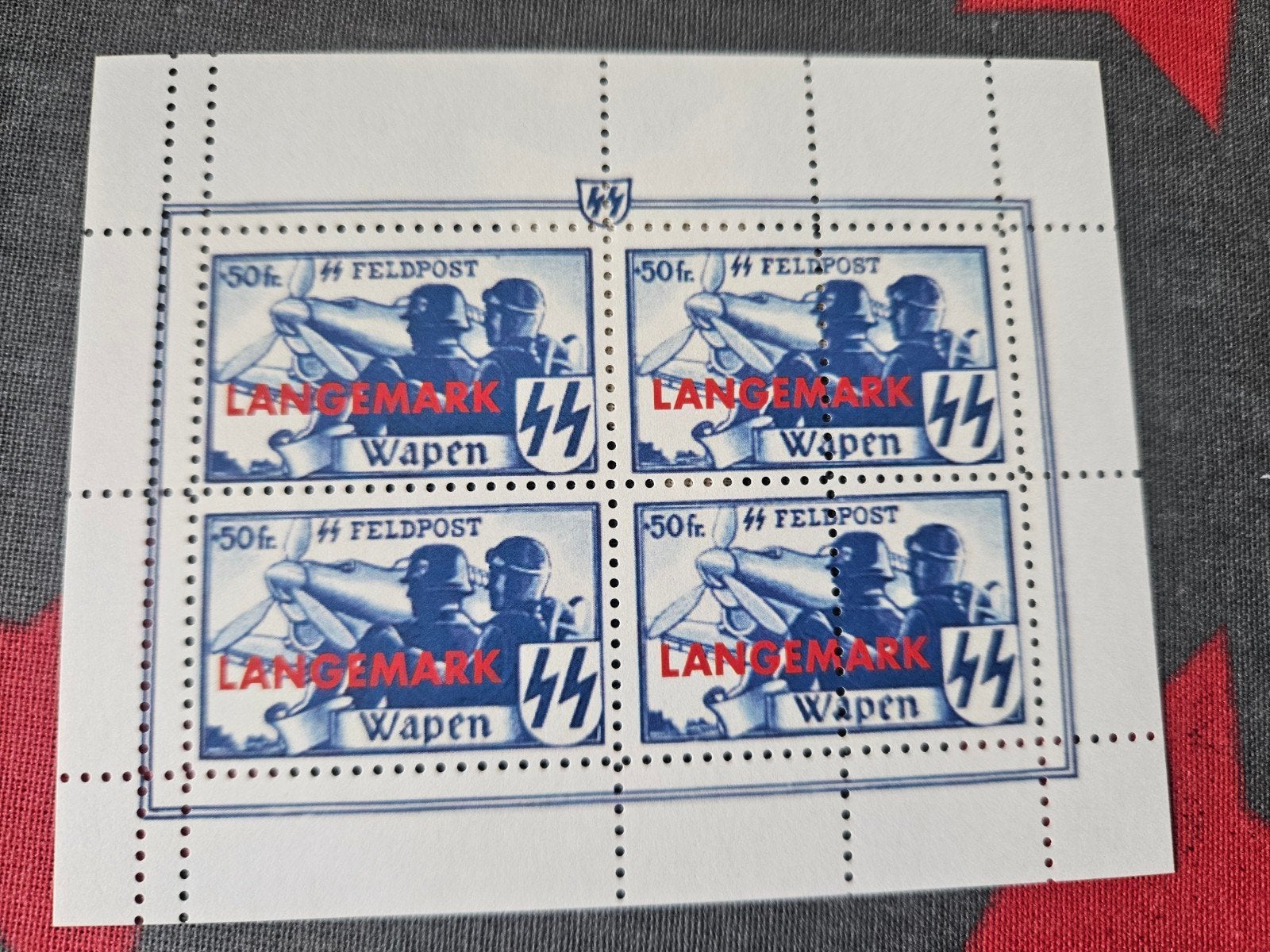 Waffen SS Langemark set zegels, Ophalen of Verzenden
