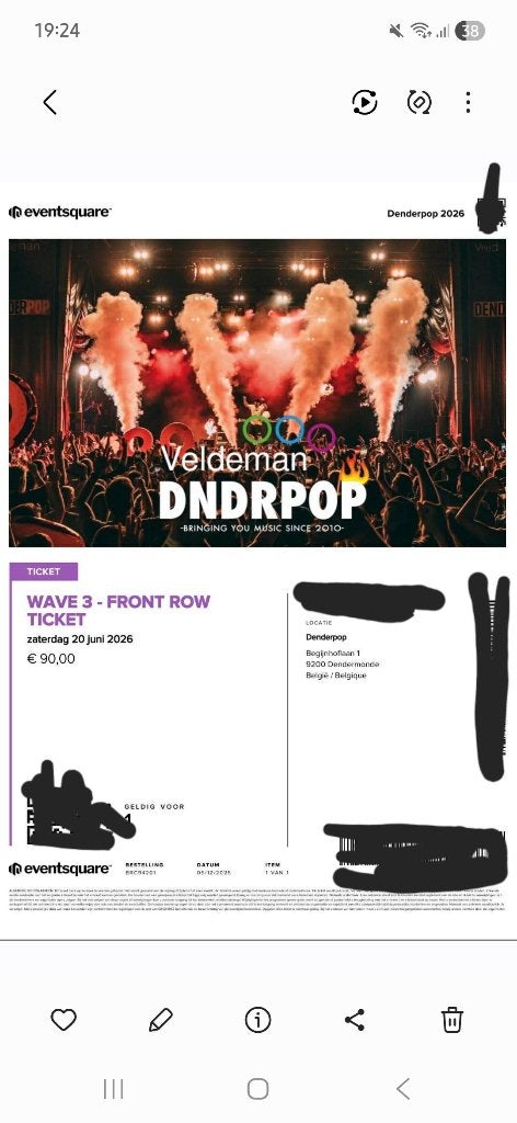 Ticket DNDRPOP, Tickets & Billets, Une personne, Ticket ou Carte d'accès