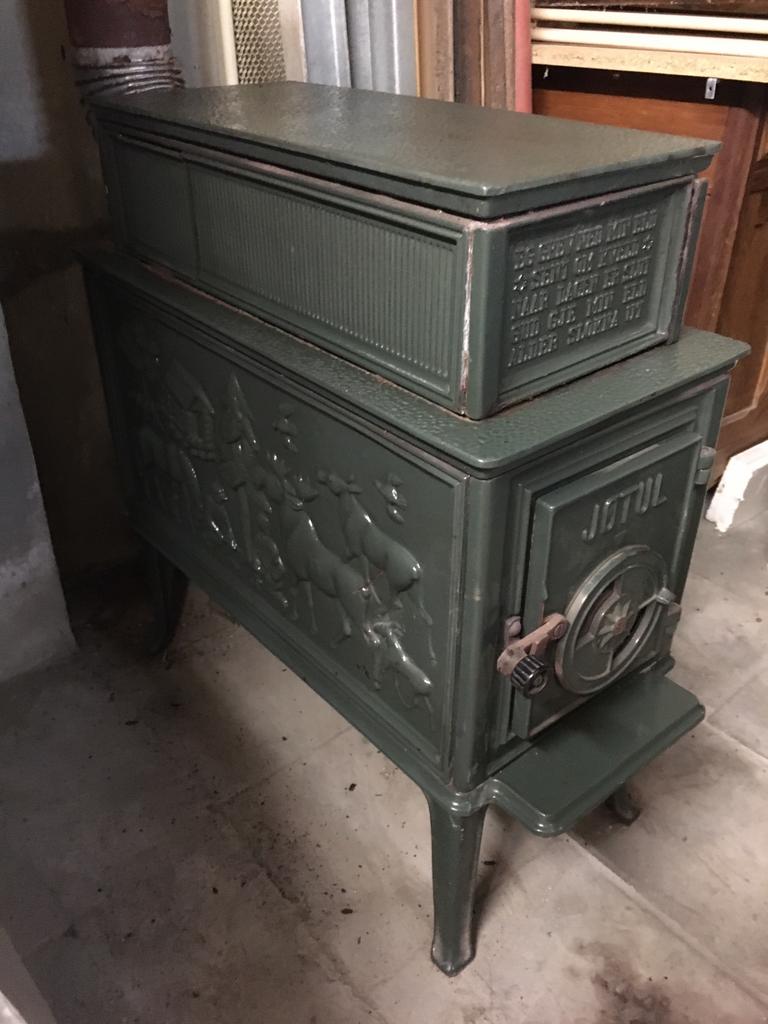 Jotul gietijzeren koekenpan, Gebruikt, Hout, Vrijstaand, Houtkachel