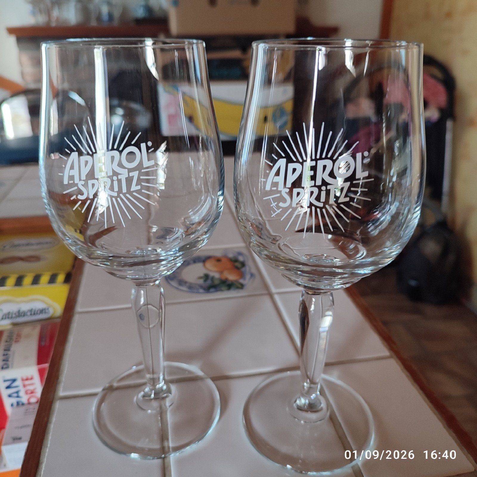 6 verres APÉROL SPRITZ ., Enlèvement, Neuf, Verres et Verres à shot