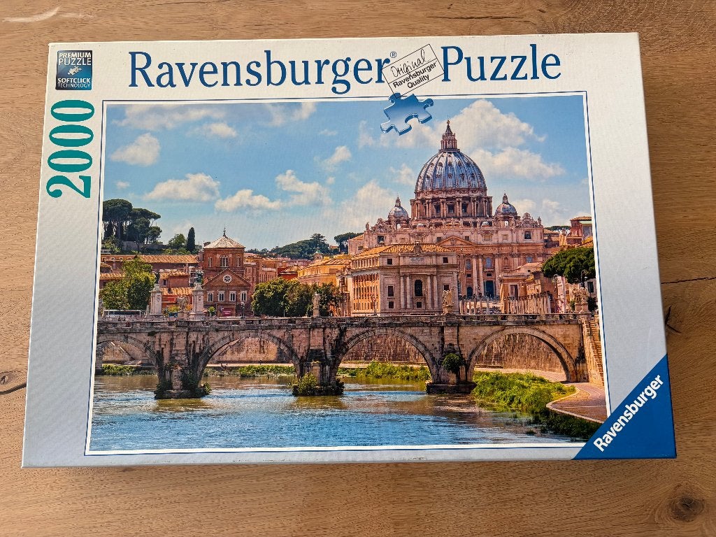 RAVENSBURGER PUZZEL 2000 STUKS ENGELENBRUG ROME, Enlèvement ou Envoi, Plus de 1 500 pièces, Comme neuf, Puzzle