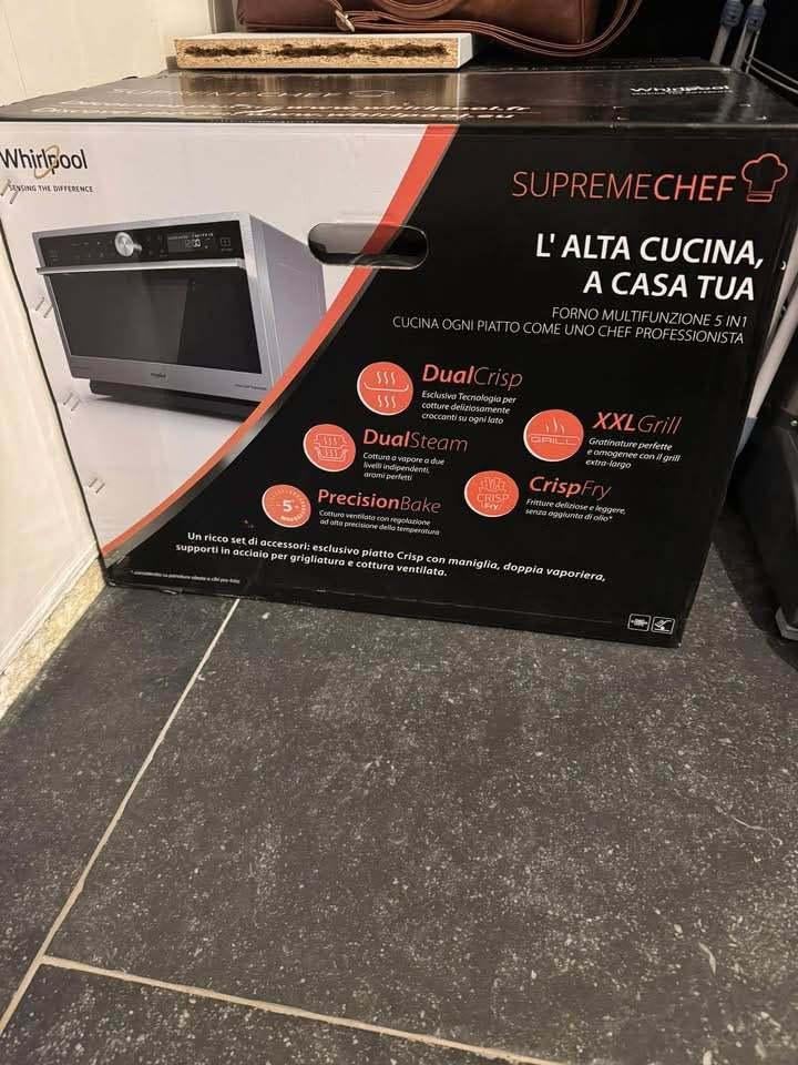 Whirlpool Combi (micro)oven, Elektronische apparatuur, Microgolfovens, Crisp, Nieuw, Ophalen of Verzenden, Draaiplateau