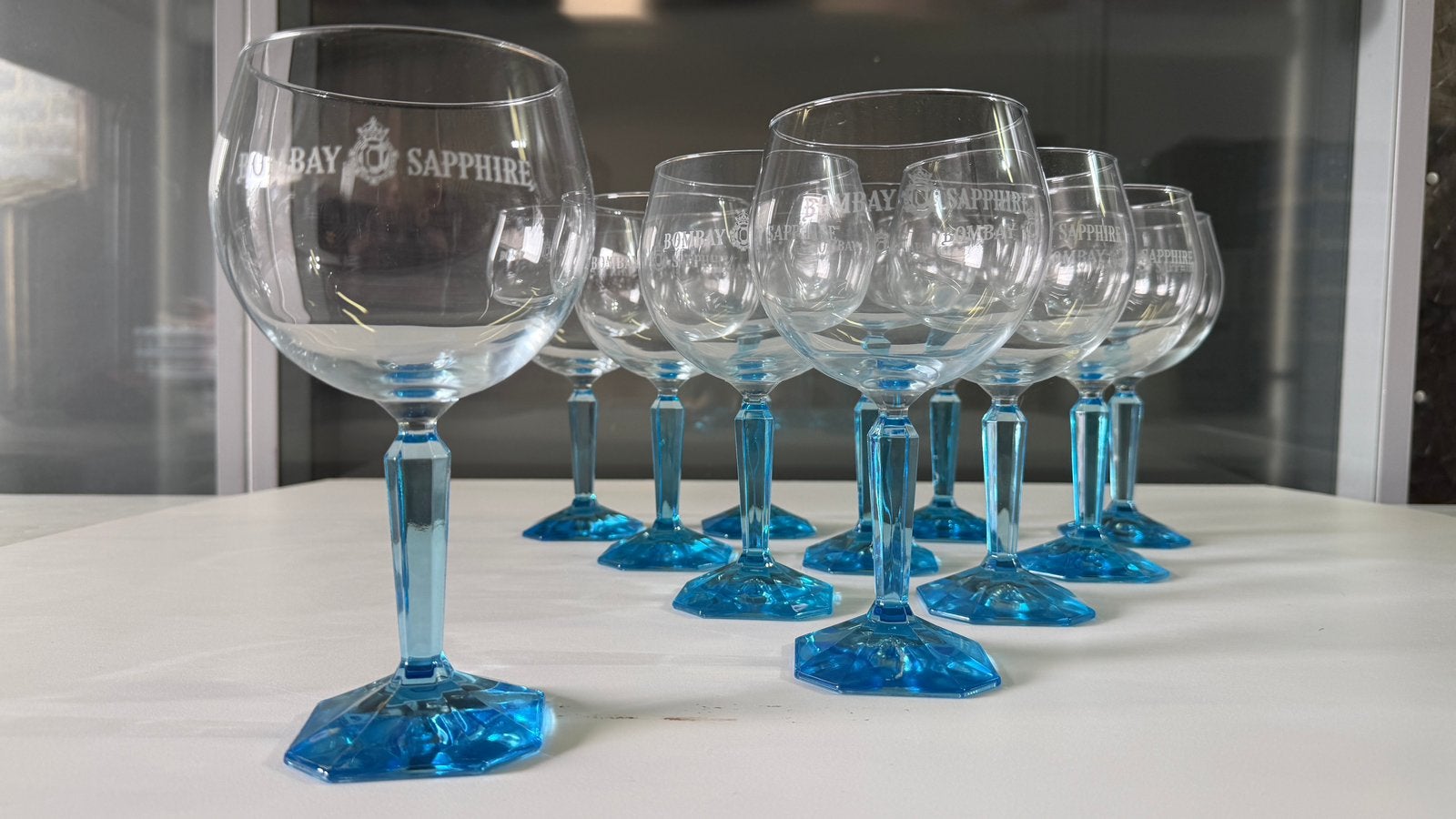 Lot de 11 Verres Bombay Sapphire, Enlèvement, Comme neuf