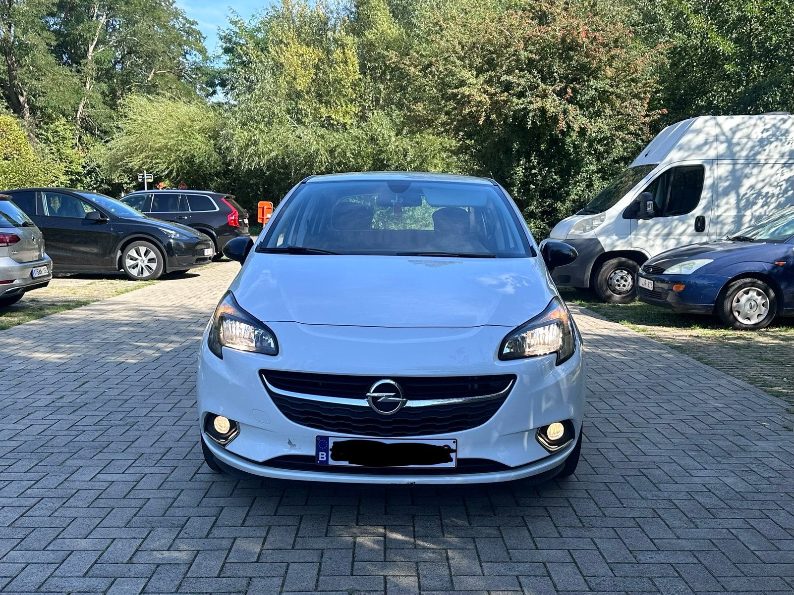 Opel Corsa 1.4 Benzine – 2016 met airco, Auto's, Opel, Stof, Wit, Handgeschakeld, 5 deurs