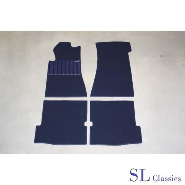 Tapijt set 4-delig Blauw Mercedes-Benz SL, W107 - R107, Auto-onderdelen, Interieur en Bekleding, -, Nieuw, Ophalen of Verzenden