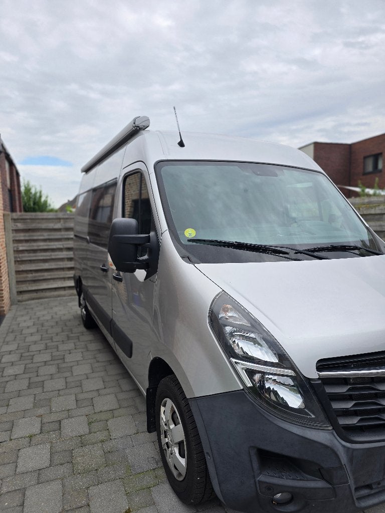 Zelfbouw Opel Movano te koop 27.500 euro, Buscamper of Camperbus, Navigatie, Diesel, Particulier