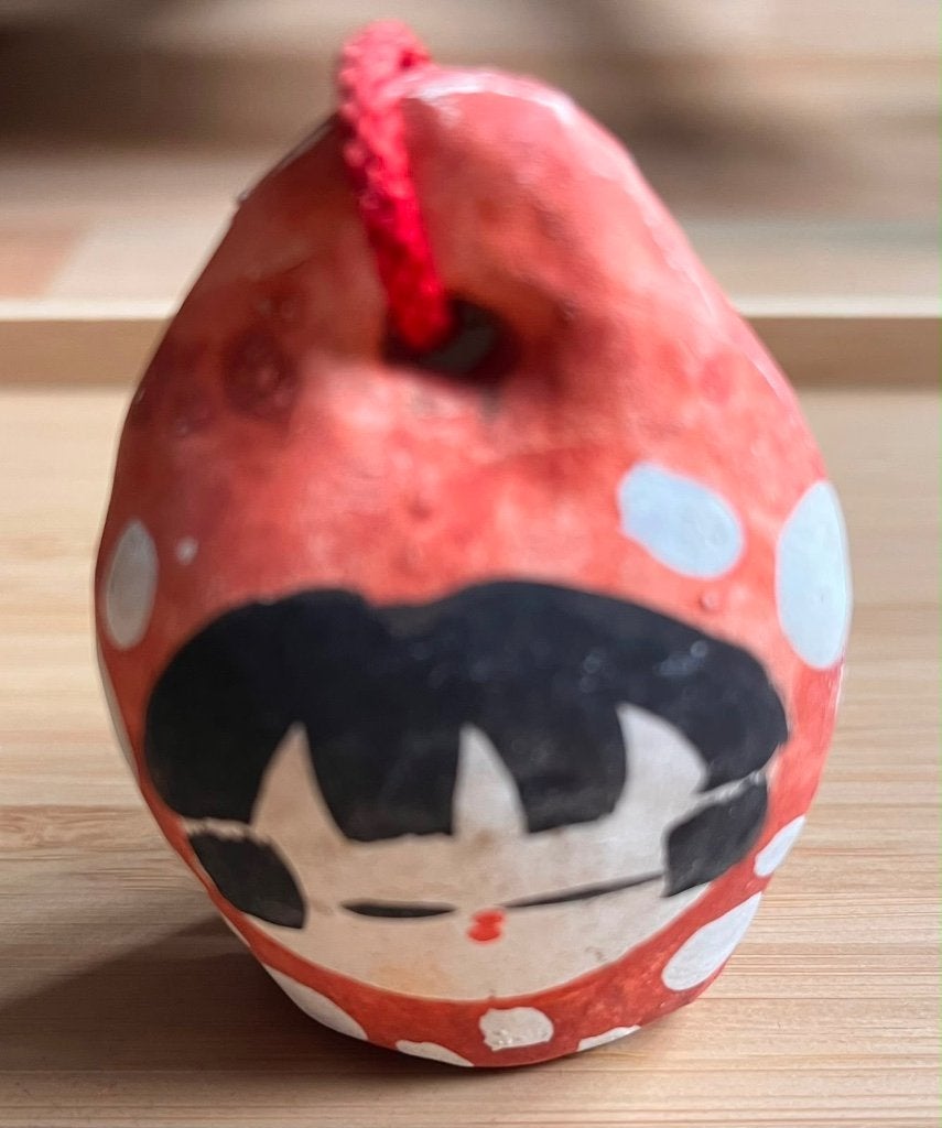 Vintage Japanese Hand-Painted Clay Bell (Dorei), Enlèvement ou Envoi