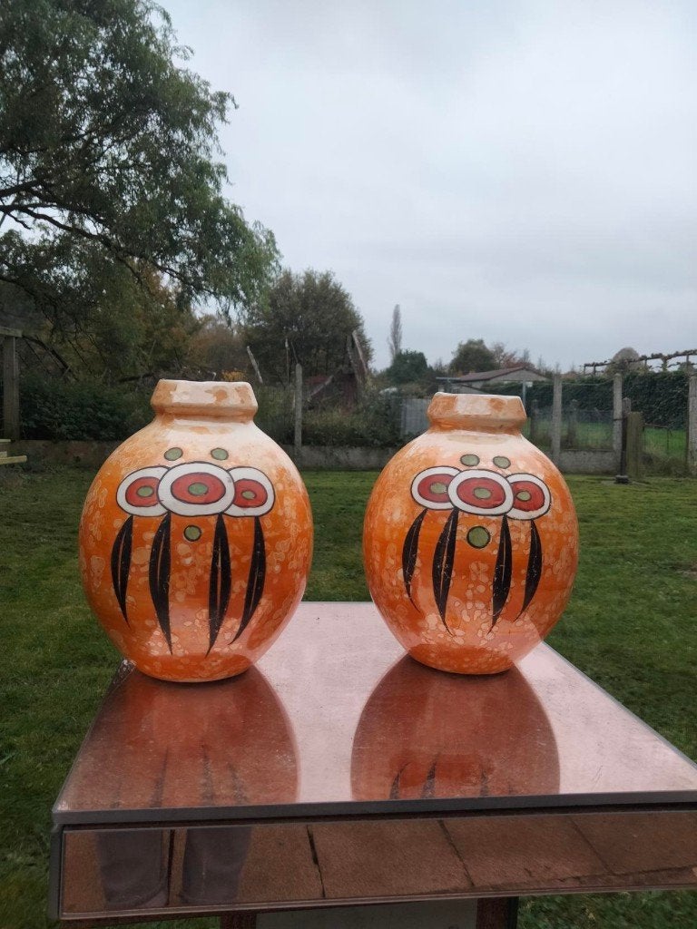 Prijs per stuk 1920s Art Deco vaas keramiek, Ophalen of Verzenden