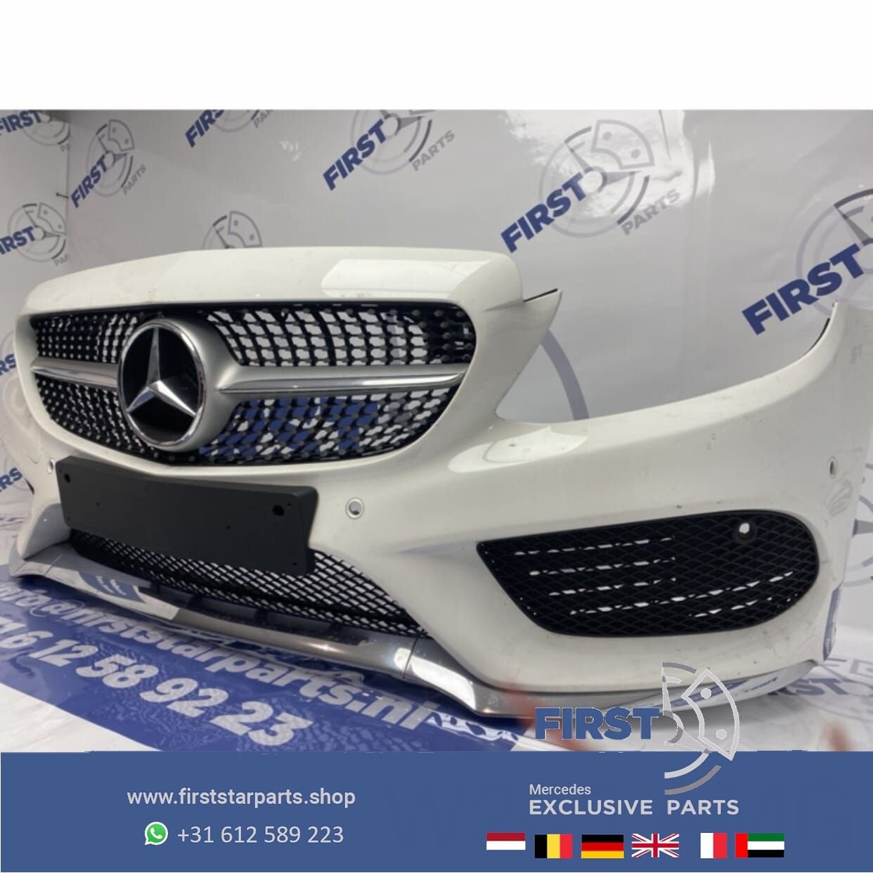 W205 C43 AMG Voorbumper COMPLEET Mercedes C Klasse 43 bumper, Utilisé, -, Avant, -