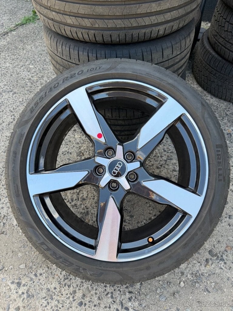 originele 20 inch Audi A6 en A7 velgen met banden, Ophalen, Gebruikt, 255 mm, Banden en Velgen