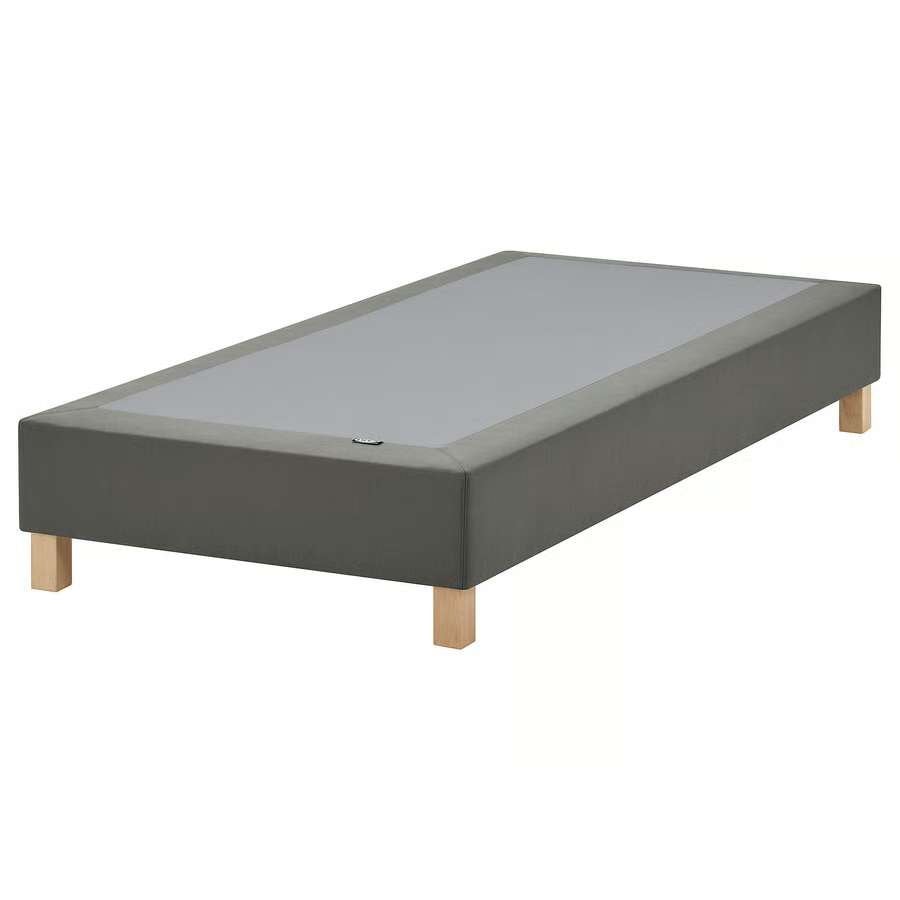 Lit IKEA 180*200 cm+matelas à ressorts ensachés(2 pcs dispo), Gris, Comme neuf, Enlèvement, 180 cm