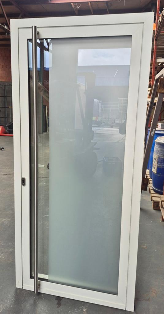 Aluminium deur kleur Wit RM  Afm ; 995 Br x 2150 H, Doe-het-zelf en Bouw, Raamkozijnen en Schuifdeuren, Ophalen of Verzenden, Aluminium