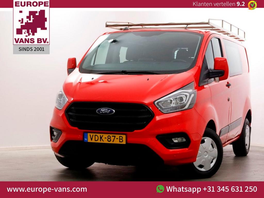 Ford Transit Custom 2.0 TDCI 130pk L1H1 Trend D.C. Airco/Nav, Autos, Rouge, Achat, Electronic Stability Program (ESP), Entreprise
