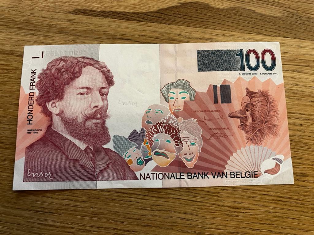 100 francs belges -James Ensor - Très sympa !, Timbres & Monnaies, Enlèvement ou Envoi