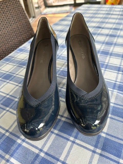 Tamaris blauwe pumps maat 39, Pumps, Blauw, Zo goed als nieuw, Ophalen