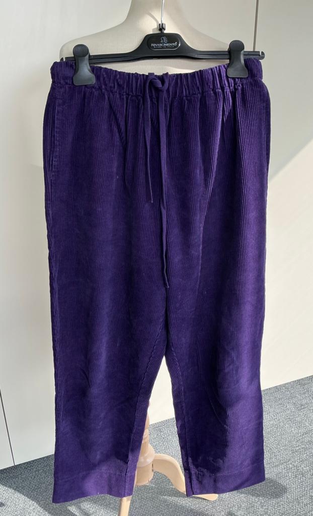 Paarse corduroy broek Mika Elles, Maat 38/40 (M), Paars, Ophalen of Verzenden, Zo goed als nieuw