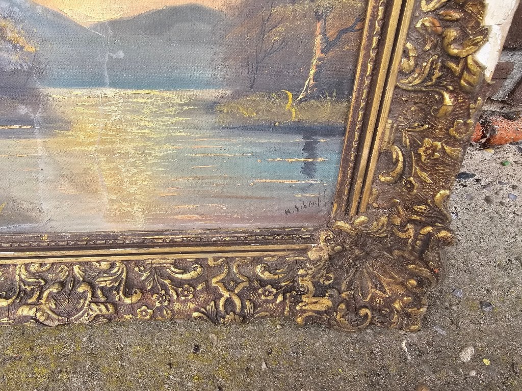 schilderij, Antiek en Kunst, Ophalen, Maritiem / water, Doek, Gesigneerd