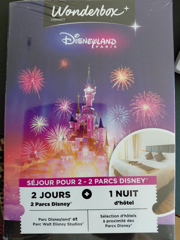 Wonderbox bon - Disneyland Paris - 2 dagen/2 parken/1 nacht, Tickets & Billets, Deux personnes, Forfait, Ticket ou Carte d'accès