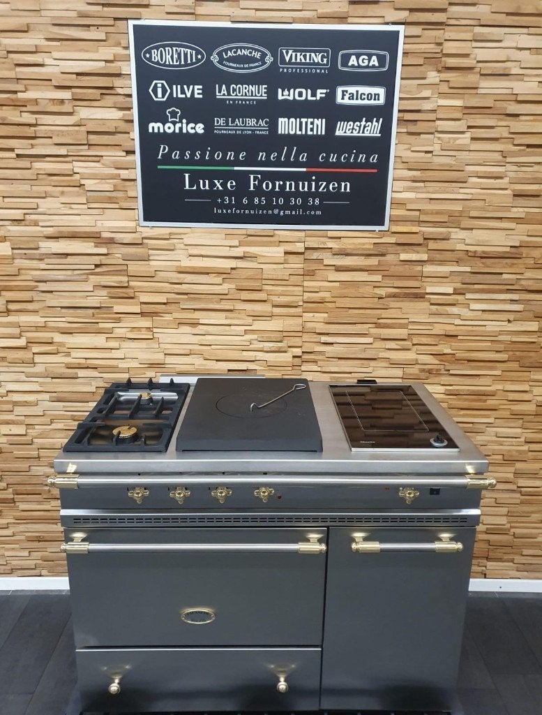 Lacanche gasfornuis 110cm RVS met Coupe De Feu en Grillplaat, Electroménager, Gaz, Classe énergétique A ou plus économe, Enlèvement ou Envoi