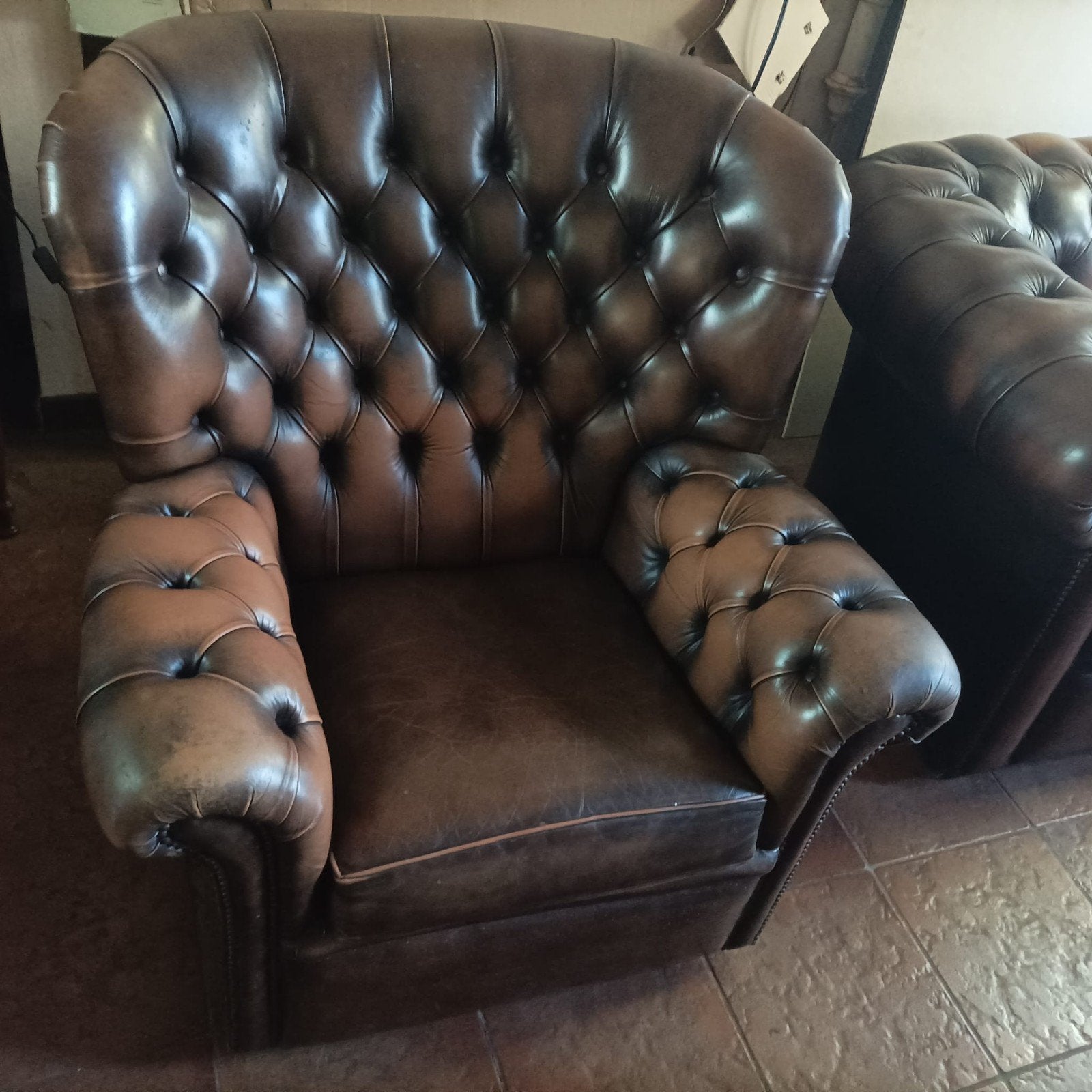Fauteuil Chesterfield, 75 à 100 cm, Chesterfield, Enlèvement, Utilisé