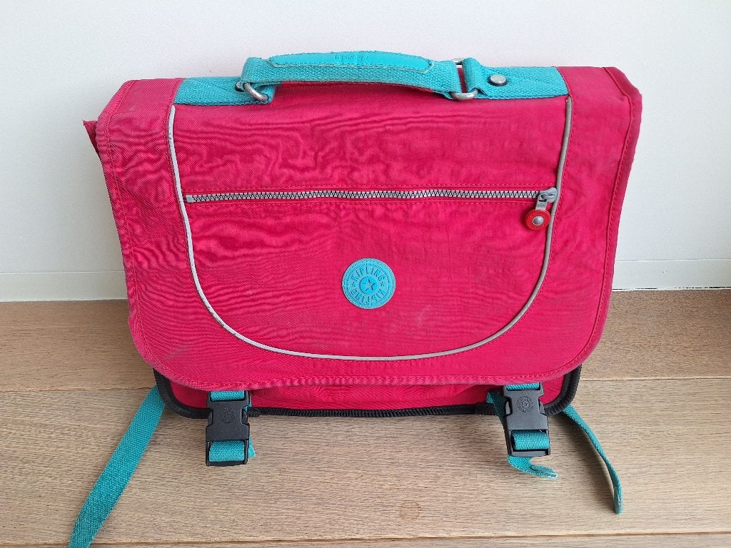 Kipling boekentas roze (zonder aapje), Handtassen en Accessoires, Ophalen, Gebruikt, Roze, Aktetas of Boekentas