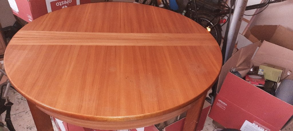 Table ronde, 100 à 150 cm, Cinq personnes ou plus, Rond, Comme neuf